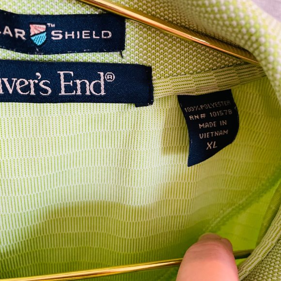 River's End Solar Shield Men's XL green Polo Shirt - Picture 3 of 5